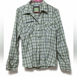 Street One Casual Green Plaid Button-Down Shirt
